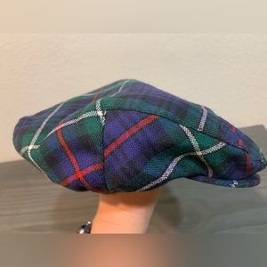 Ingles Buchanan golf cap. Scally cap. Mackenzie tartan. Scottish. Wool.